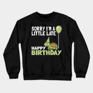 Funny Cute Turtle Birthday Gift Child Bday Present for Kids Crewneck Sweatshirt